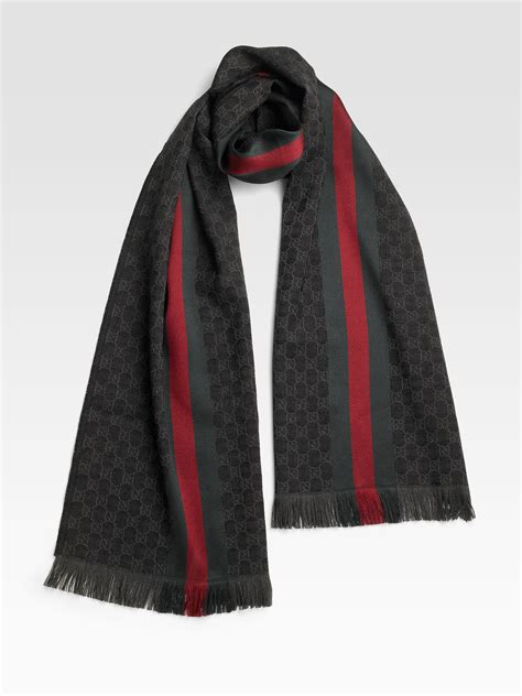 gucci jacquard knit scarf